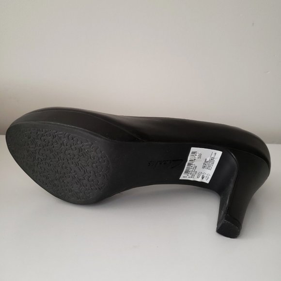 Clarks  Brier Dolly - Black leather pumps NIB 6M - Picture 3 of 13